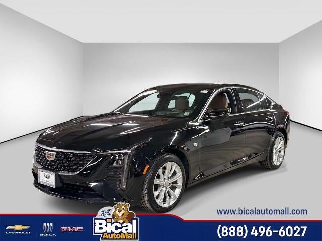2025 Cadillac CT5 Premium Luxury in Black Raven — front three-quarter view