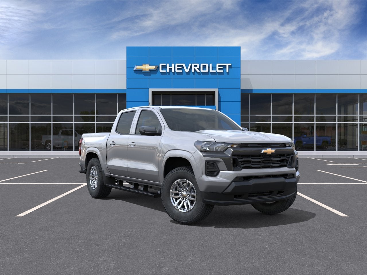 2026 Chevrolet Colorado LT in Sterling Gray Metallic — front three-quarter view
