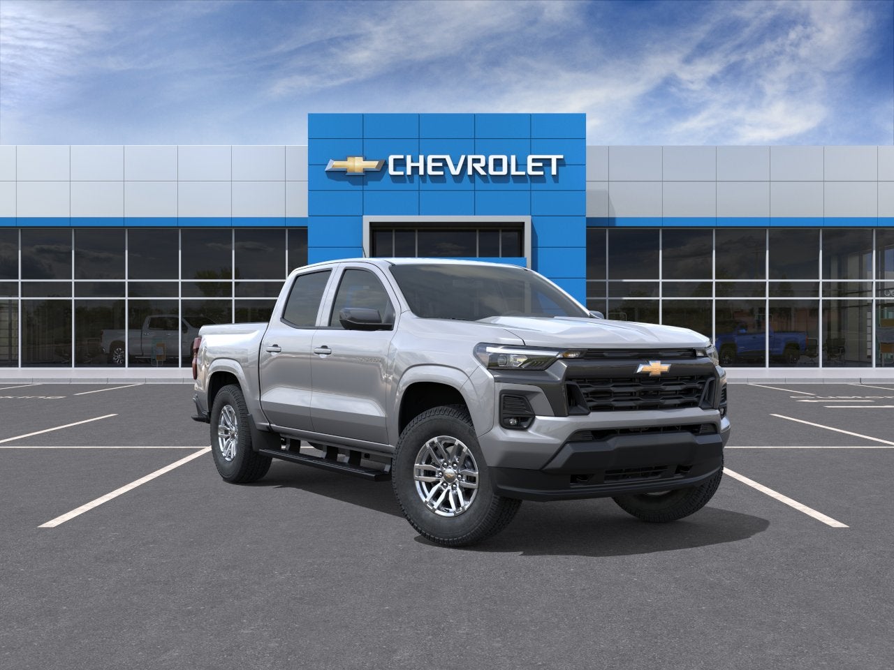 2026 Chevrolet Colorado LT in Sterling Gray Metallic — front three-quarter view