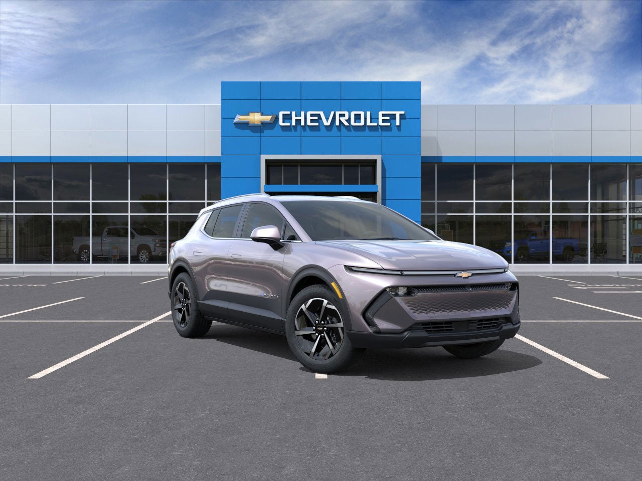 2026 Chevrolet Equinox EV LT in Galaxy Gray Metallic — front three-quarter view