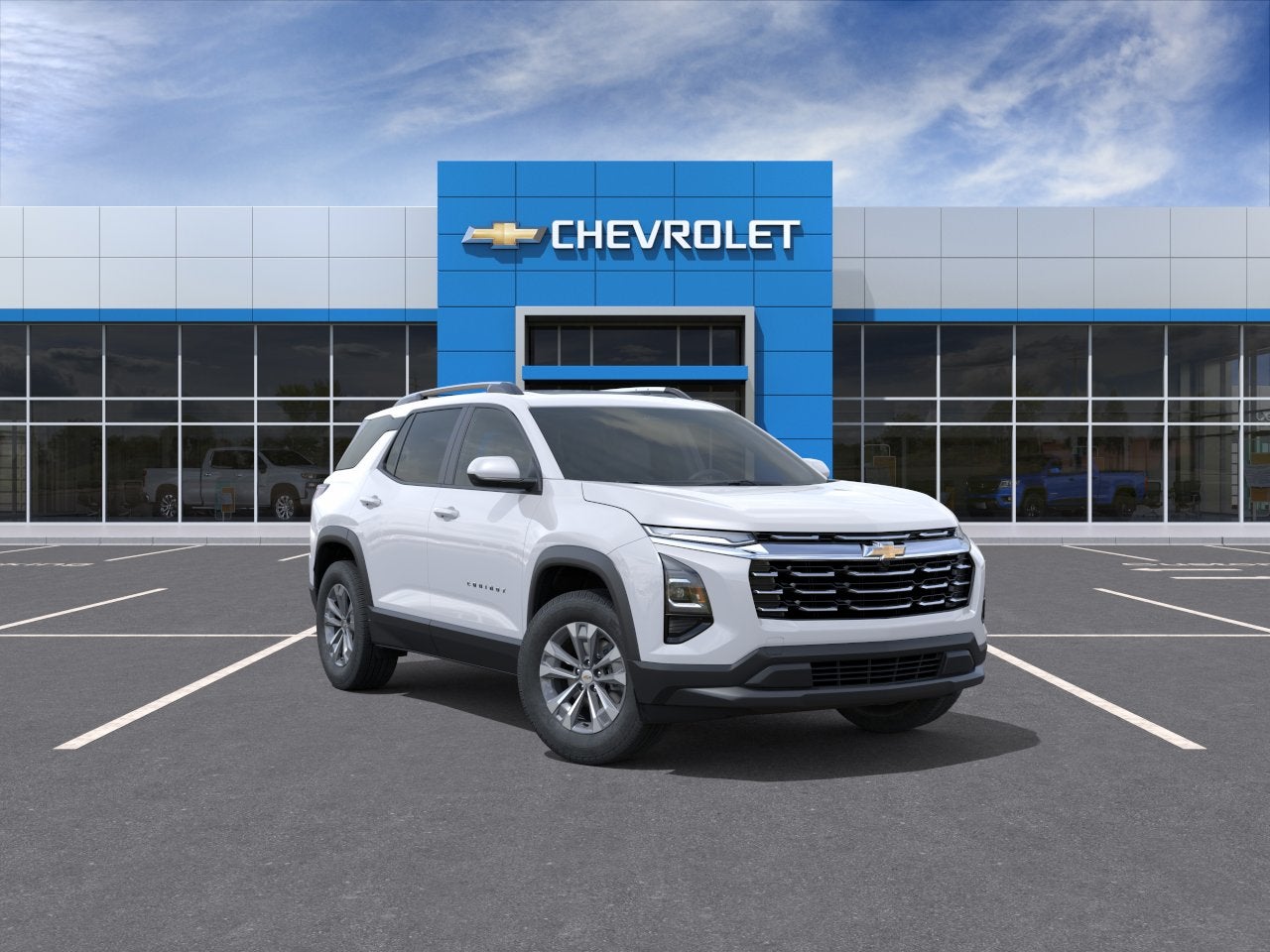 2026 Chevrolet Equinox LT in Summit White — front three-quarter view
