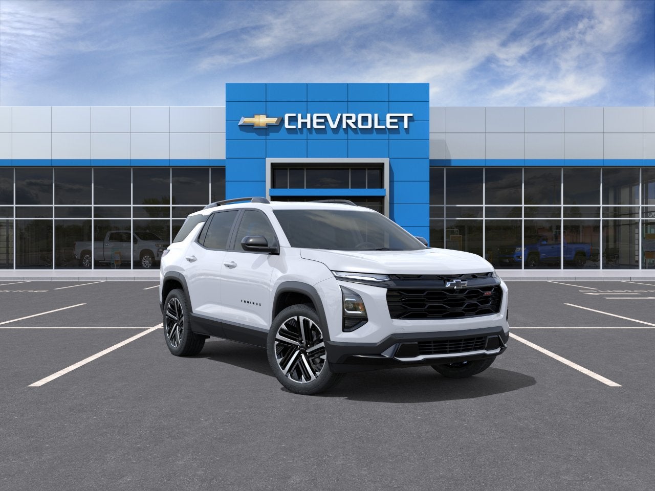 2027 Chevrolet Equinox RS in Polar White Tricoat — front three-quarter view