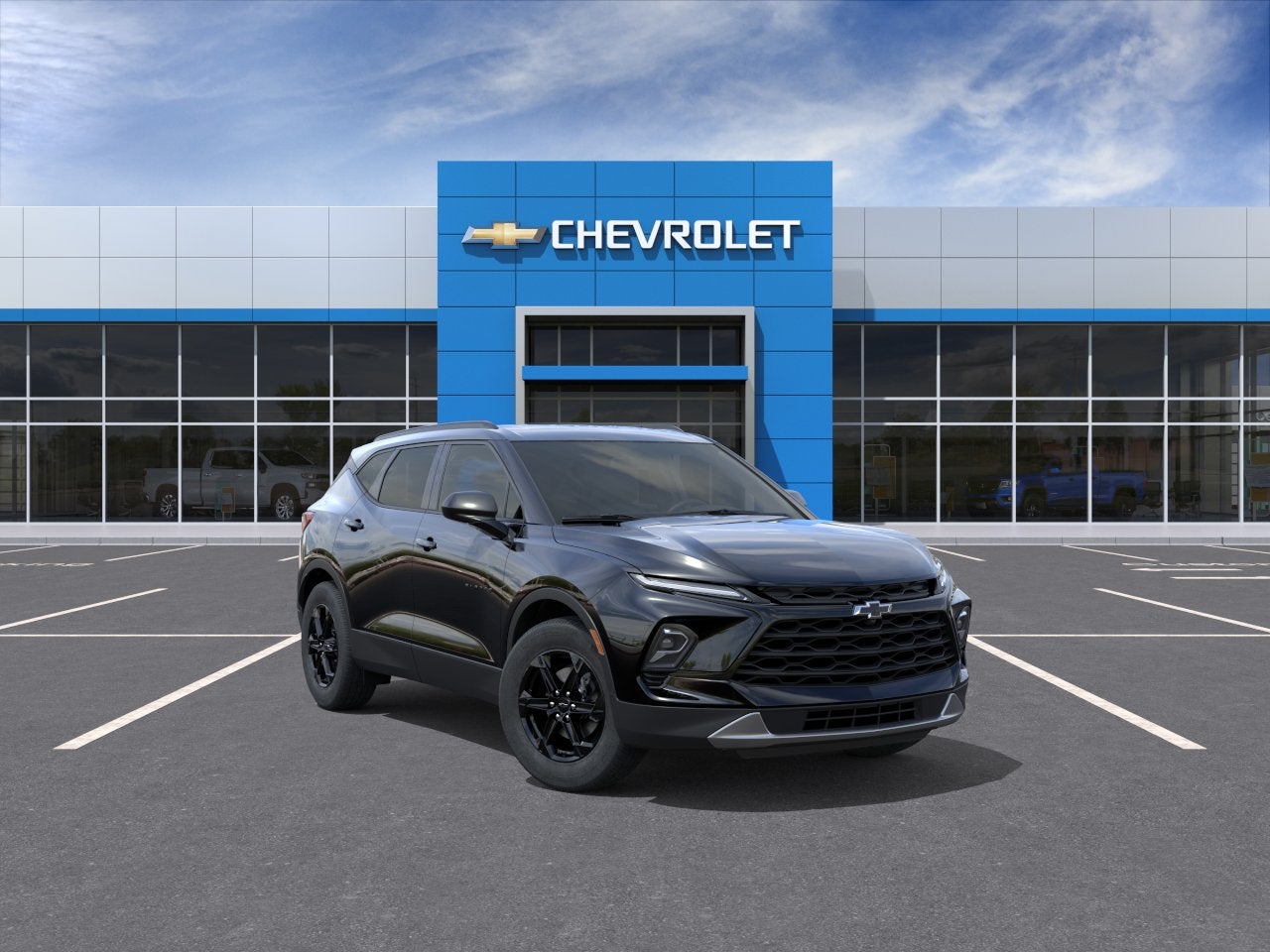 2026 Chevrolet Blazer 2LT in Black — front three-quarter view