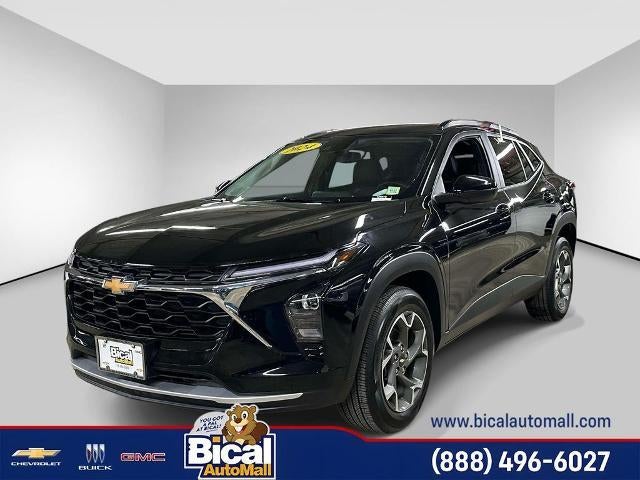 2024 Chevrolet Trax LT in Mosaic Black Metallic — front three-quarter view