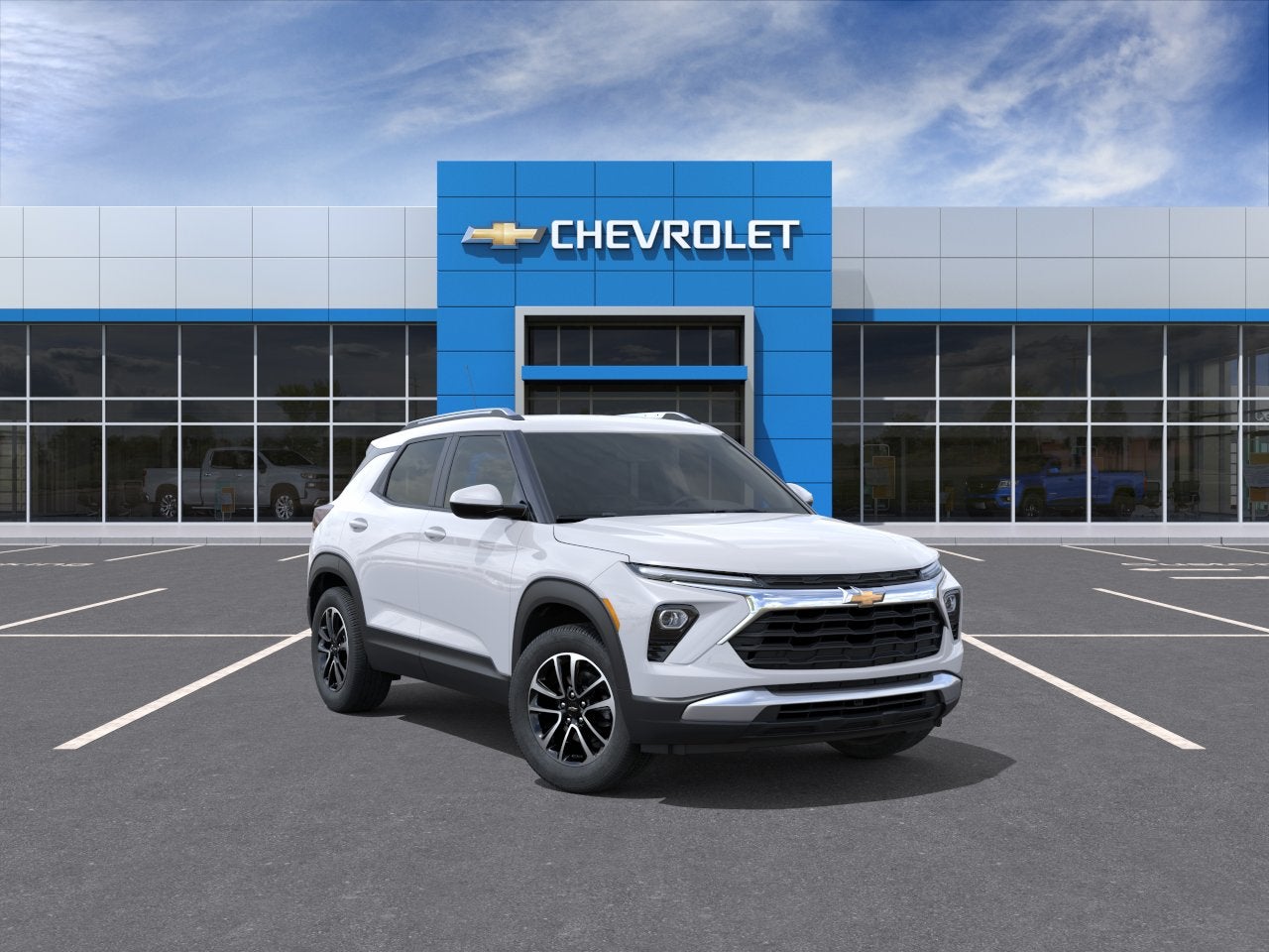 2026 Chevrolet Trailblazer LT in Summit White — front three-quarter view