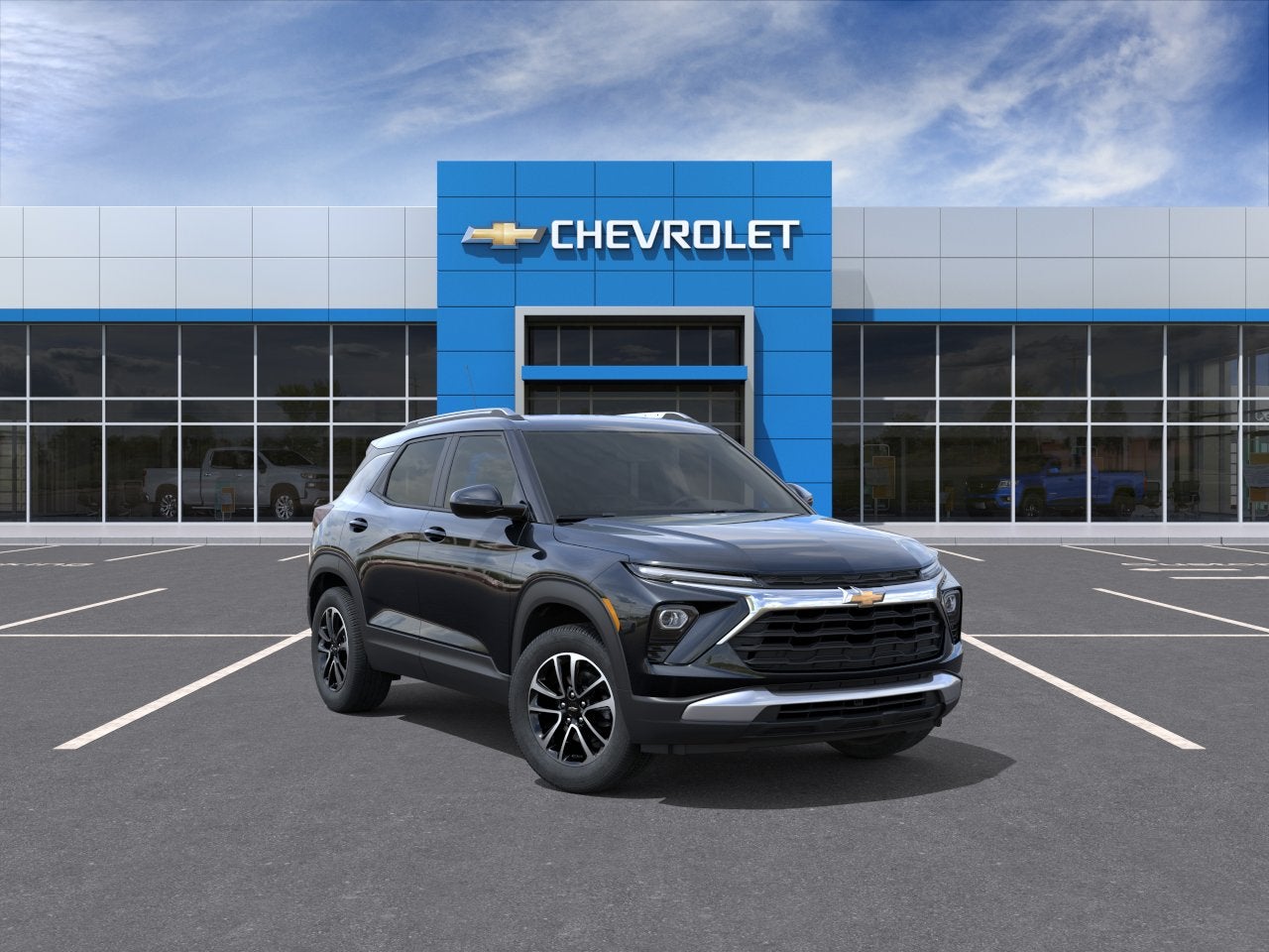 2026 Chevrolet Trailblazer LT in Mosaic Black Metallic — front three-quarter view
